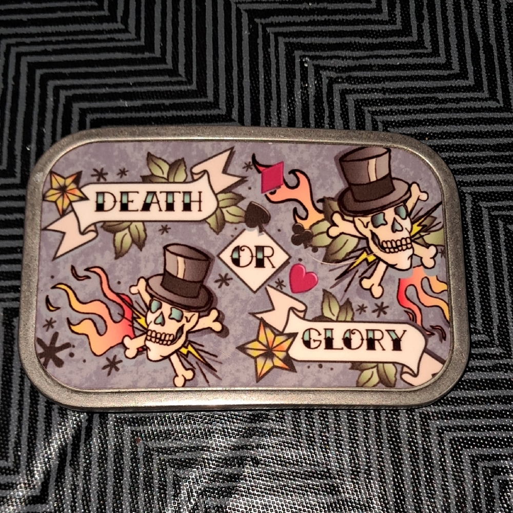 Buckle-Down Death or Glory Belt Buckle - Multicolor